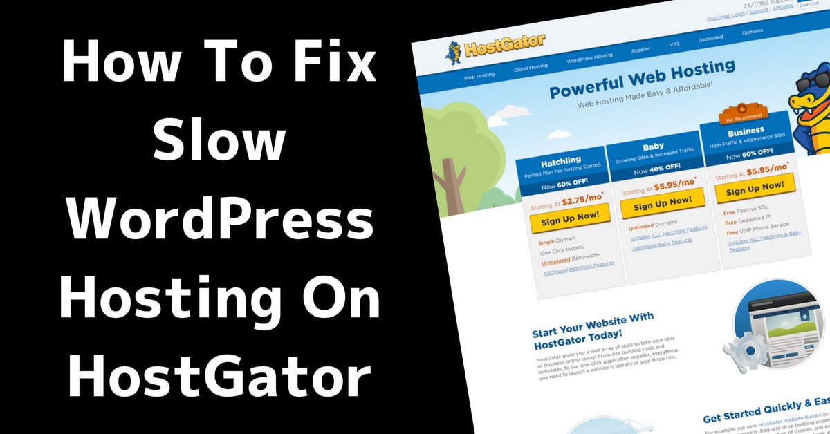 The SUPER SIMPLE Guide to Fixing a Slow Website on Hostgator hosting