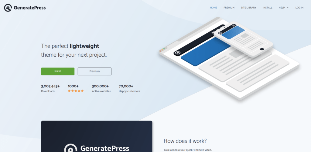 Generatepress' Landing Page