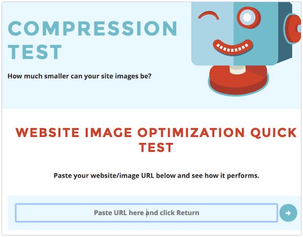 Outil de test de compression d'optimisation d'image WordPress