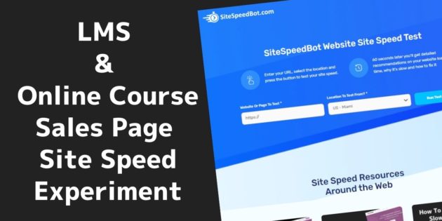 Online Course Sales Page Site Speed Experiement
